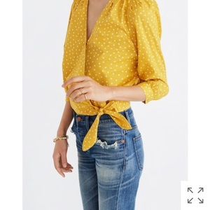 Star wrap top in yellow